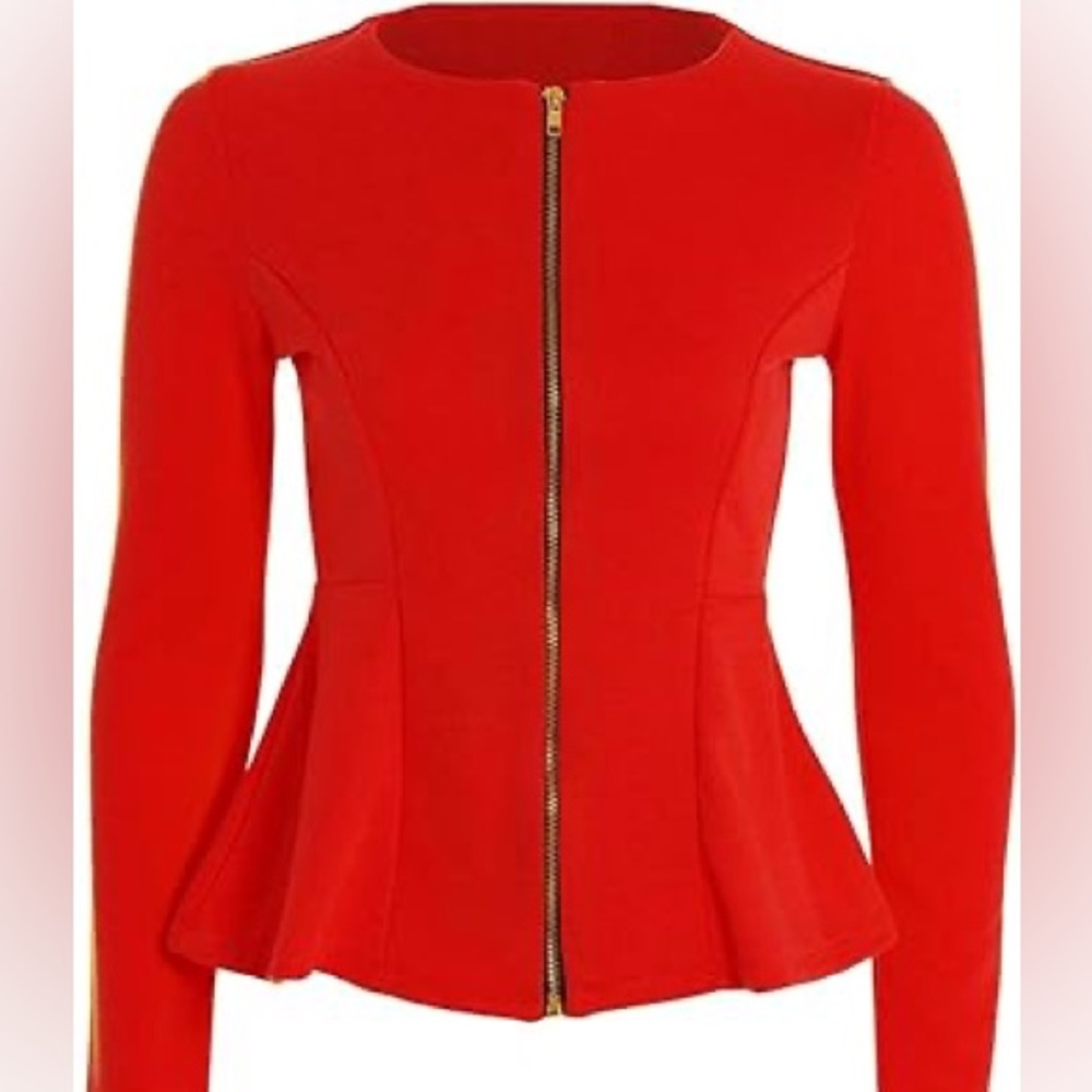 Peplum jacket orange red brand new